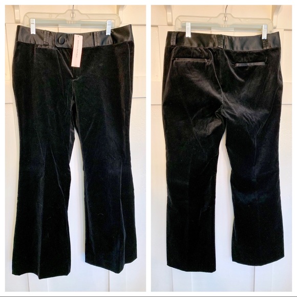 Banana Republic Pants - NWT BR Black Velvet and Satin Martin Fit Trousers